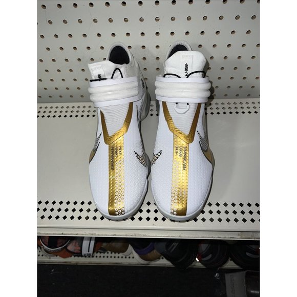 Nike Force Zoom Trout 7 Mens Metal Baseball Cleats Size 7.5 White Gold Black - Picture 4 of 9